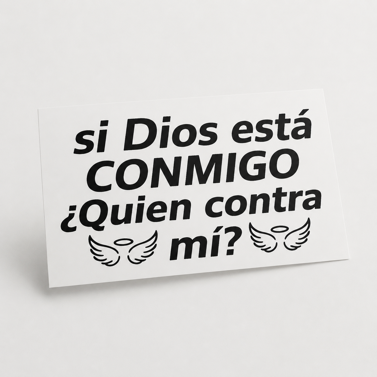 Christian Vinyl Decal – Si Dios Está Conmigo ¿Quién Contra Mí?